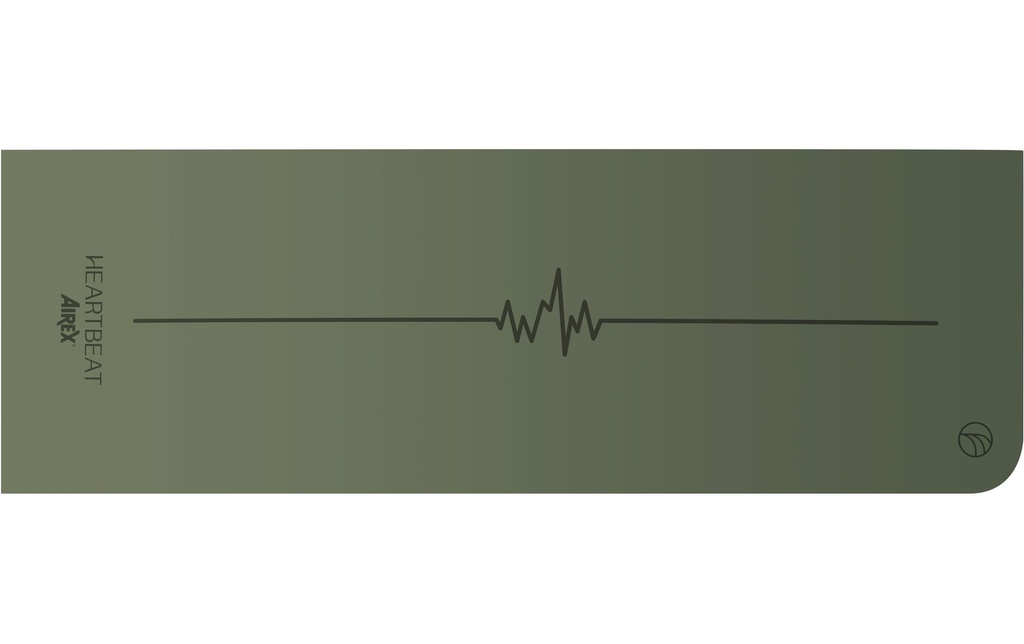 Airex Tapis de yoga Heartbeat, Vert olive