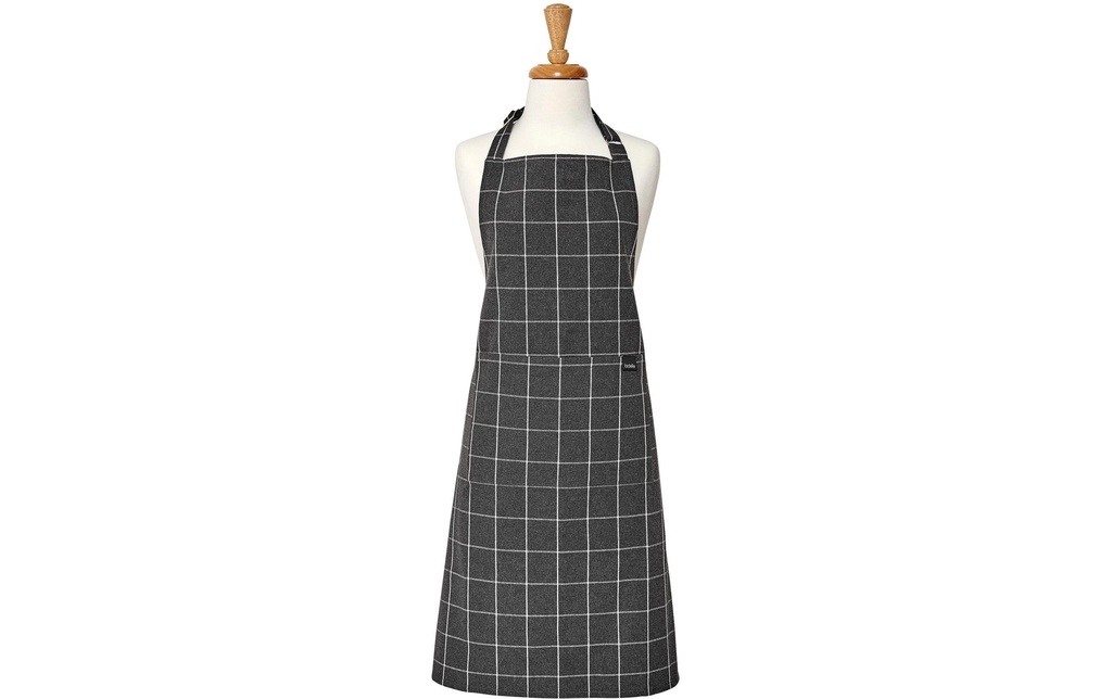 Ladelle Tablier de cuisine Eco Check 70 x 89 cm, anthracite