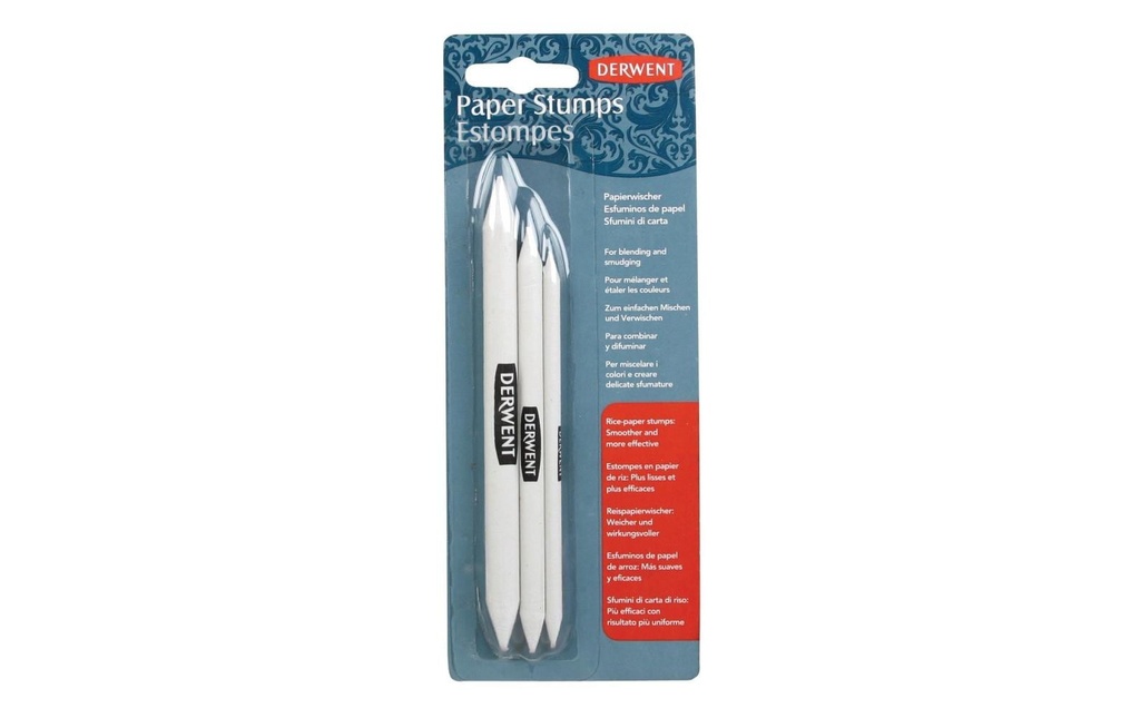 Derwent Essuie-papier pour mélanger &amp; estomper, 3 pièces