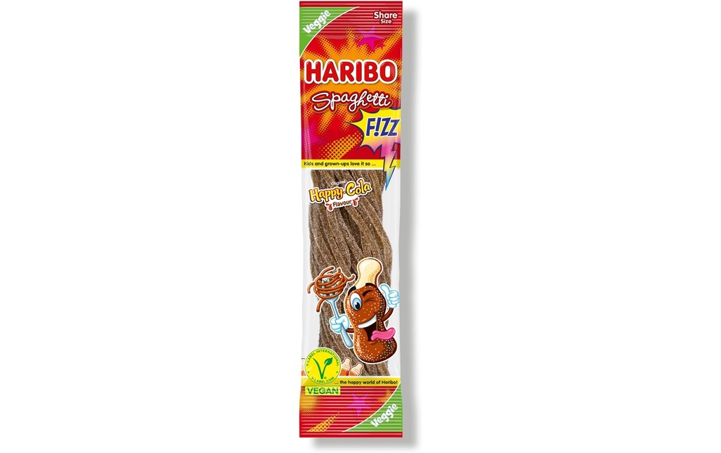 Haribo Bonbons gommeux Spaghetti au cola végétalien 200 g