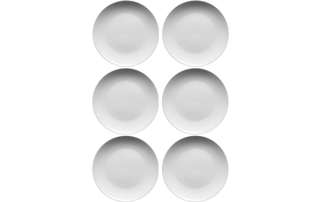 Mäser Assiettes pour le petit-déjeuner et à dessert Barca 20.5 cm, 6 pièces, blanc