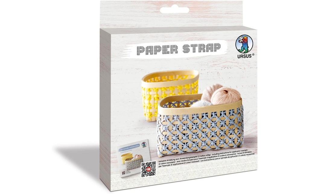 URSUS Papier de bricolage Kamihimo 15 mm x 15 m, blanc