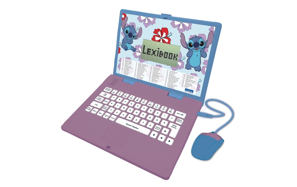 Lexibook Ordinateur portable d'apprentissage Stitch DE/ENG avec 124 activités Bleu/Violet