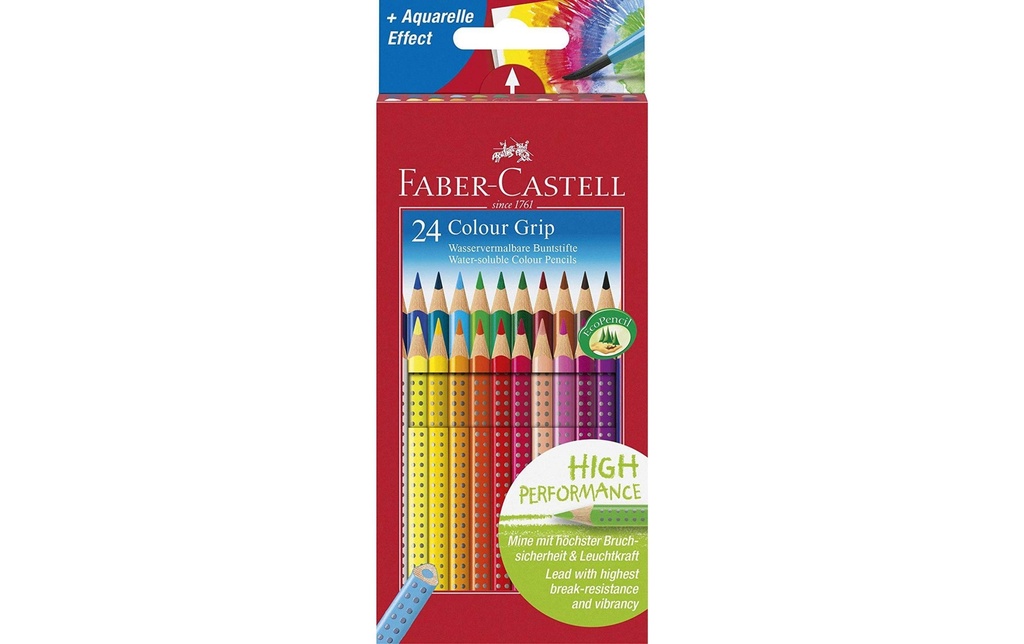 FABER-CASTELL Colour Grip boîte carton (24 pces)