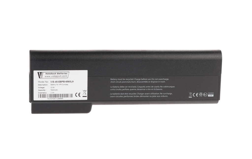 Vistaport Batterie pour HP 8460p/8460w/8470p/8470p/8470w