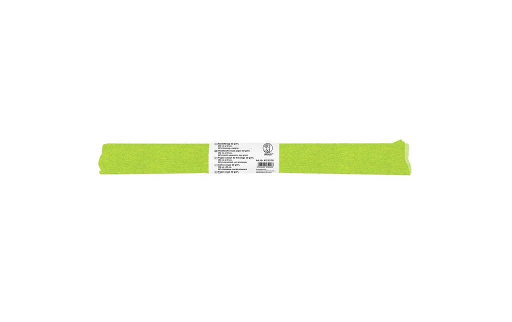 URSUS Papier crêpe 50 cm x 2,5 m, 32 g/m², vert de mai