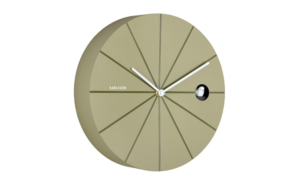KARLSSON Horloge murale Destacado 28 cm, Olive Green