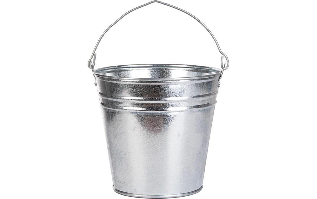 Esschert Design Seau en zinc M Argenté