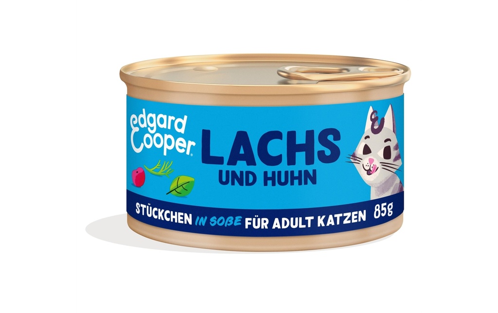 Edgard & Cooper Alimentation humide Adult Pacific Saumon & Poulet, 18 x 85g
