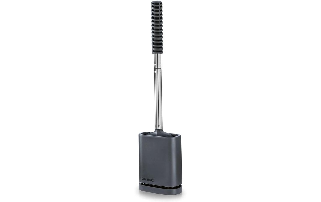 CLEANmaxx Brosse à toilettes avec support mural Gris