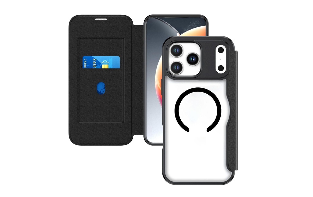 4smarts Coque arrière Urban Pro Flipcase iPhone 17 Pro Max Qi2 ready