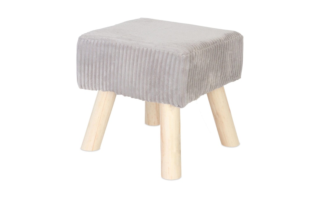 relaxdays Tabouret Cordon 30 x 30 cm Gris