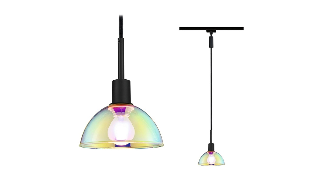 Paulmann Lampe suspendue URail Sarrasani, 1 x E14, 20 W, noir/clair