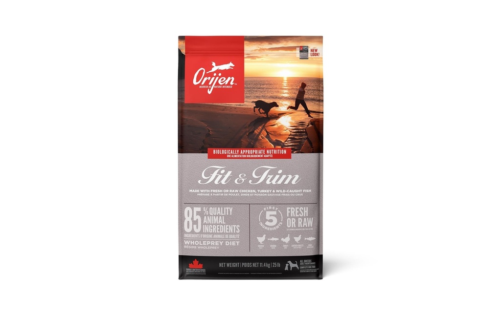 Orijen Alimentation sèche Dog Fit&Trim avec poulet, 11.4 kg