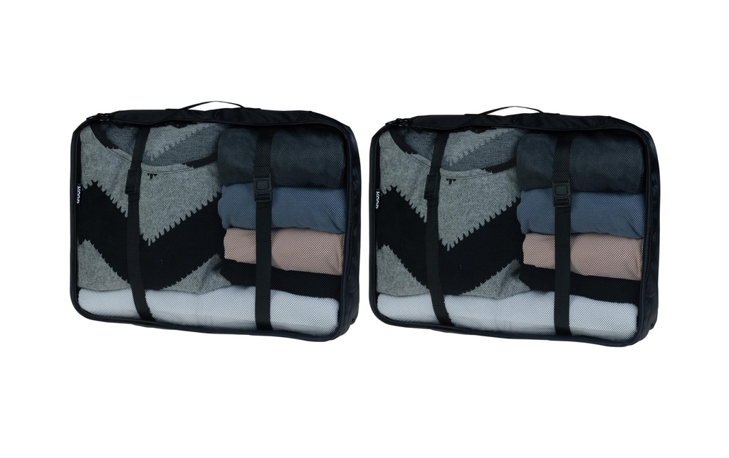 KOOR Sac à linge Reesa, taille XL, pack de 2, noir