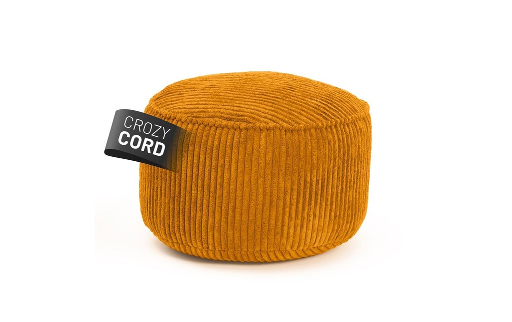 Lumaland Tabouret Pouf Cord 50 l, jaune moutarde