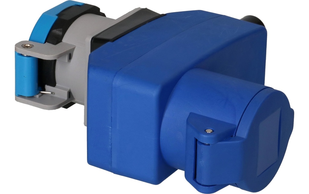 maxCAMP Raccord coudé CEE16-3 + type23, IP44 bleu