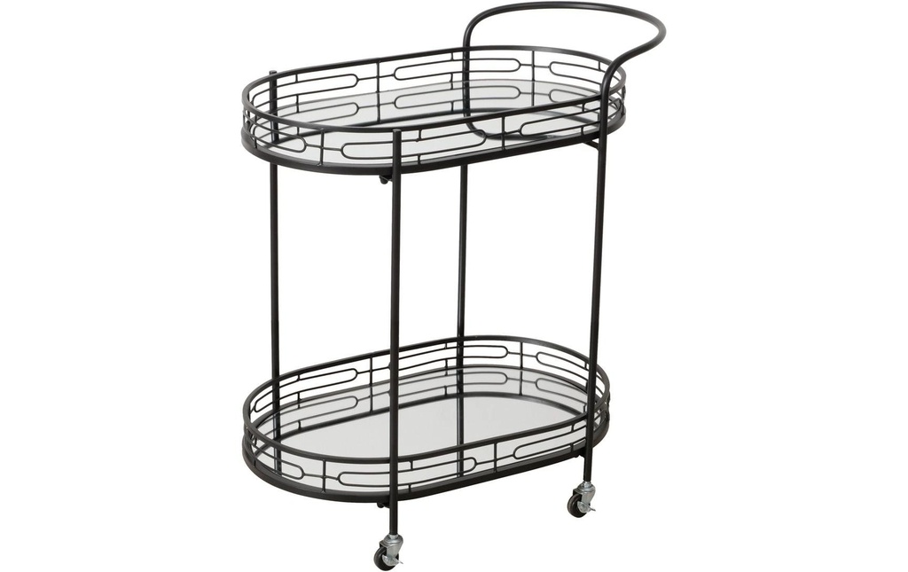 Boltze Chariot de service Thilo 71 x 42 x 78 cm, noir
