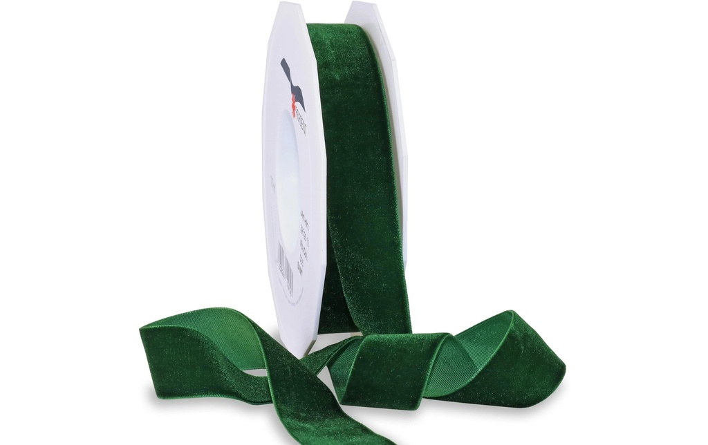 Pattberg Ruban cadeau Velours 25 mm x 10 m, Vert foncé