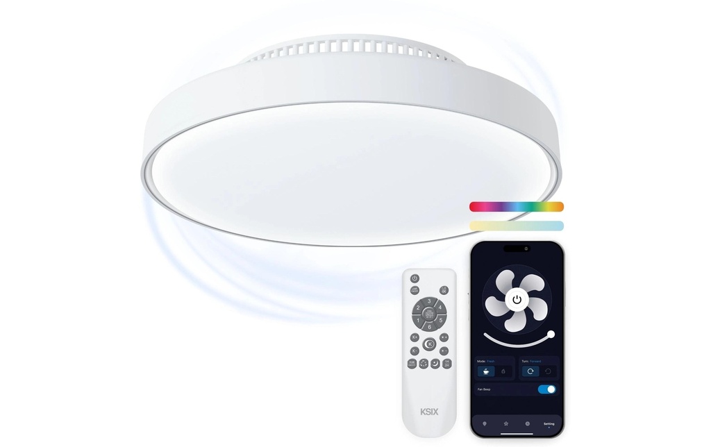 KSiX Plafonnier Mistral RGBIC + CCT 4000 lm blanc