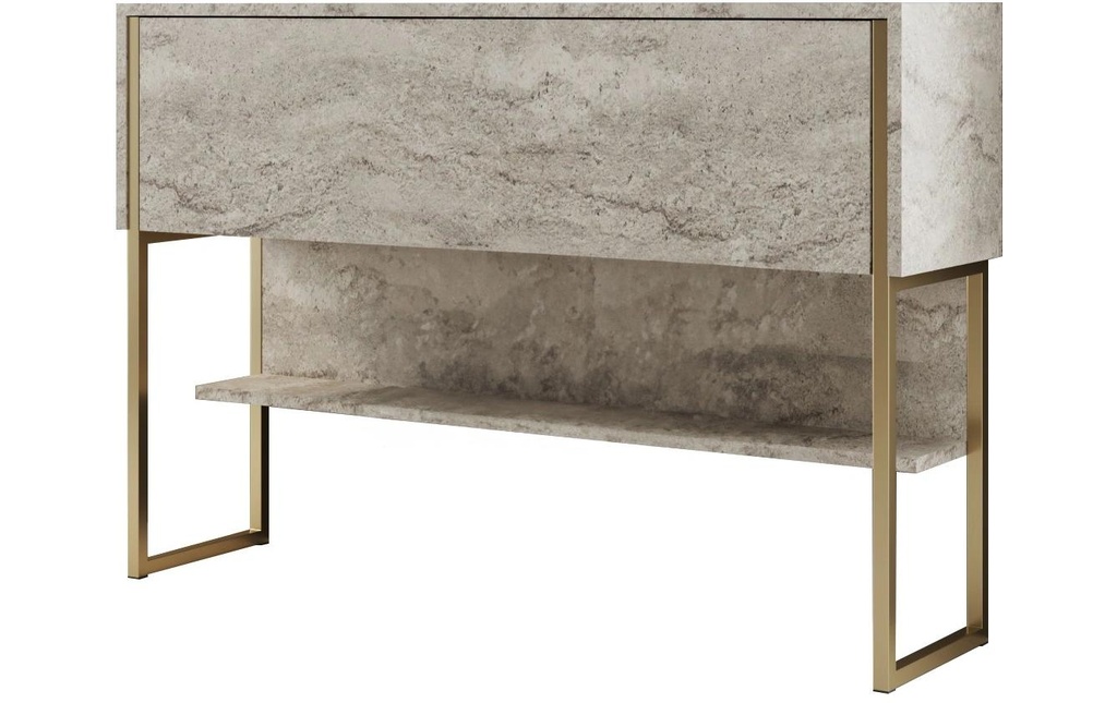 Woody Fashion Commode Luxe Travertine/or, 120 x 80 x 30 cm