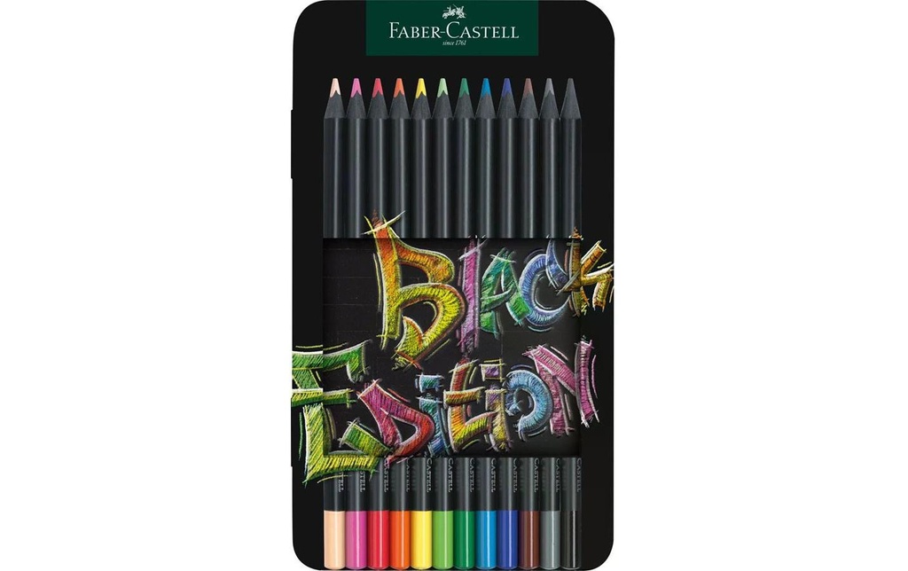 FABER-CASTELL Crayon coul.Black Edition 12p. (12 pces)
