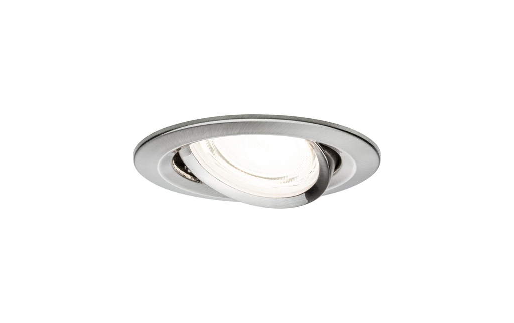 Paulmann Luminaire encastré LED Nova Coin fer brossé