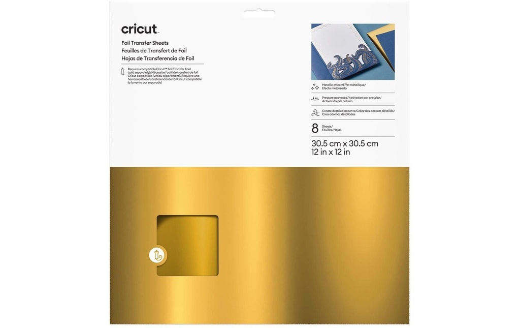 Cricut Film de transfert 30.5 x 30.5 cm Or