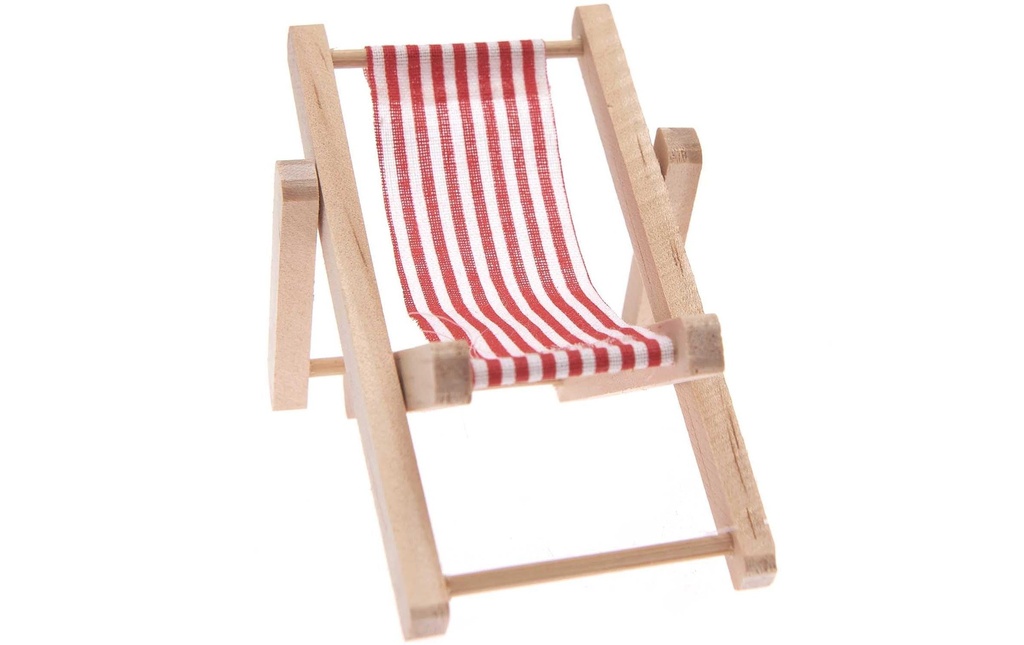 Rico Design Mini-meubles Chaise longue 7 x 10 cm 1 Pièce/s, Rouge/Blanc