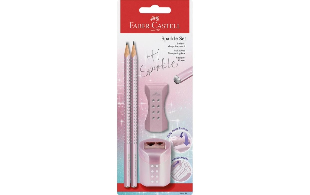 FABER-CASTELL Set d'écriture Sparkle Cosm ro (4 pces)