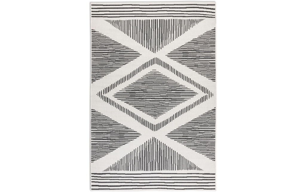 Elle Decoration Tapis Rhombe 120 x 170 cm, Noir