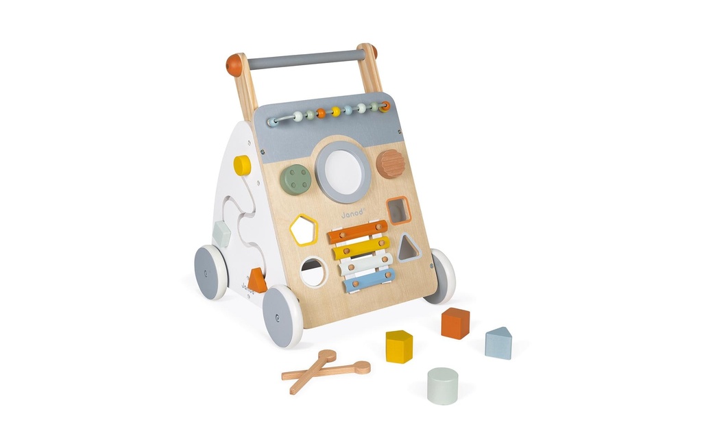 Janod Trotteur Sweet Cocoon poussette multi-activités en bois