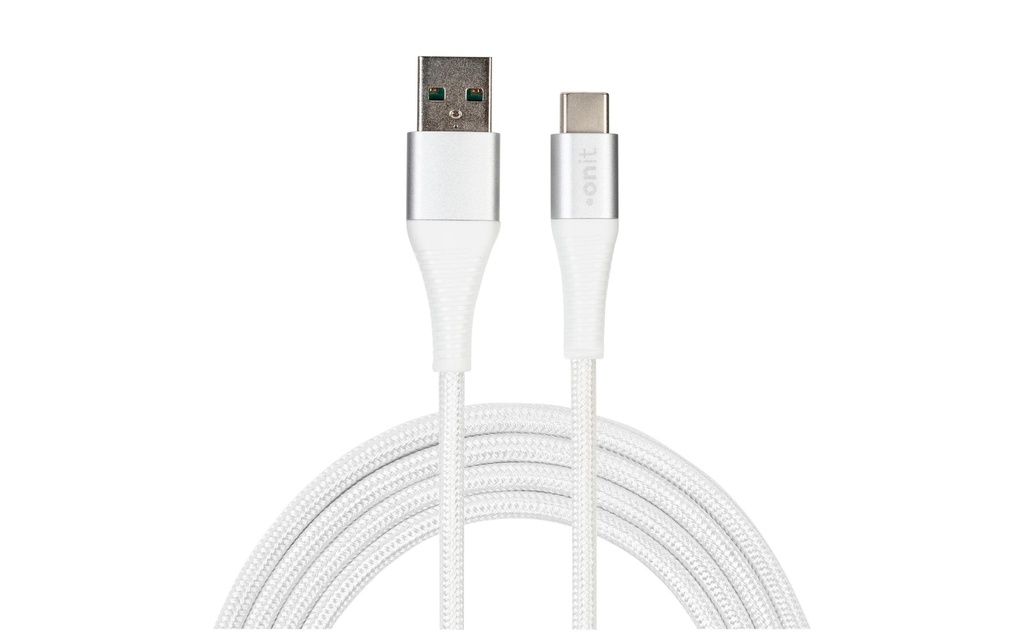 onit Câble USB 2.0 66 W, USB-A - USB-C, 2 m, Blanc