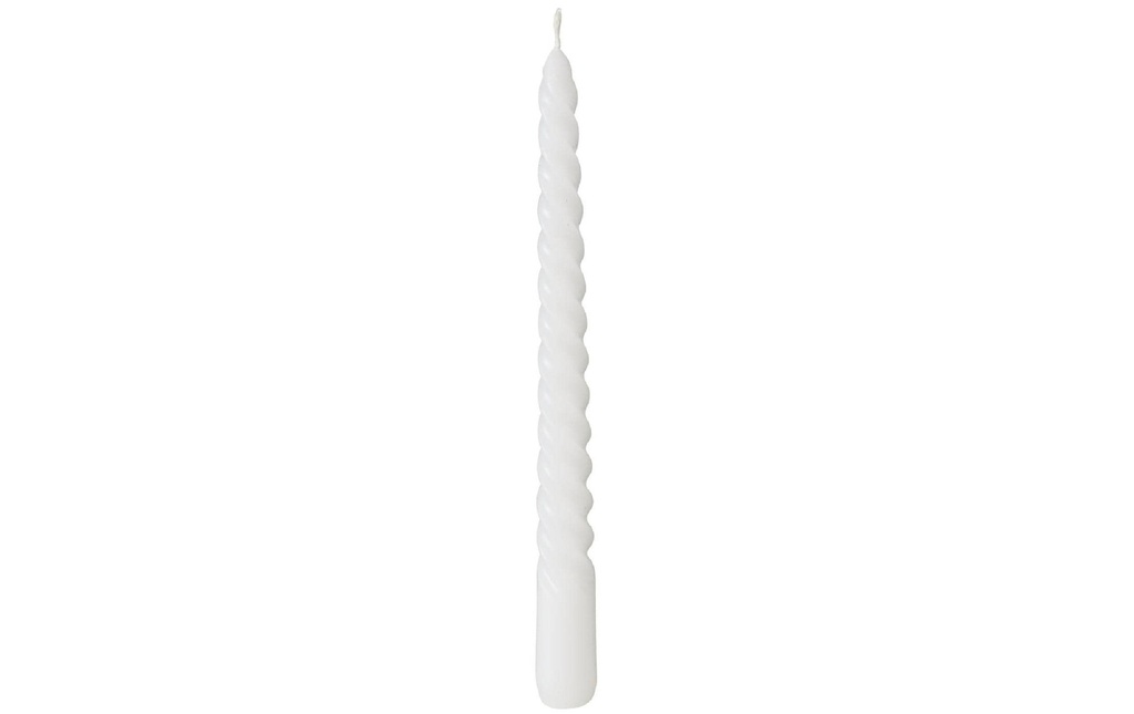 Boltze Bougie droite Twisto Blanc, 6 pièces