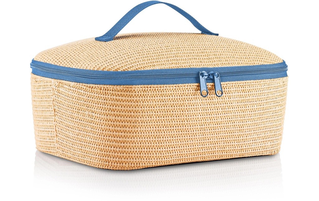 Reisenthel Sac isotherme M pocket Raffia blue