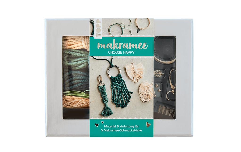 Frechverlag Kits de bricolage pour bijoux Macramé Choose Happy