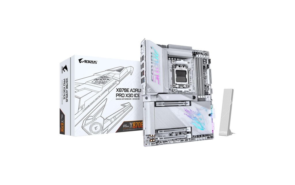 Gigabyte Carte mère X870E AORUS PRO X3D ICE