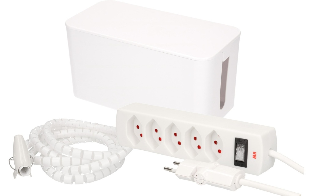 Max Hauri Boîte à câbles avec bande de connexion 5x T13 Blanc