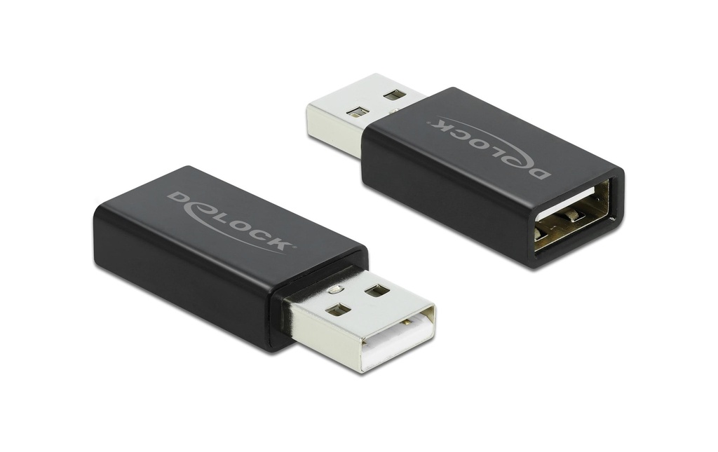 Delock Adaptateur USB 2.0, bloqueur de données Connecteur USB A - Prise USB A