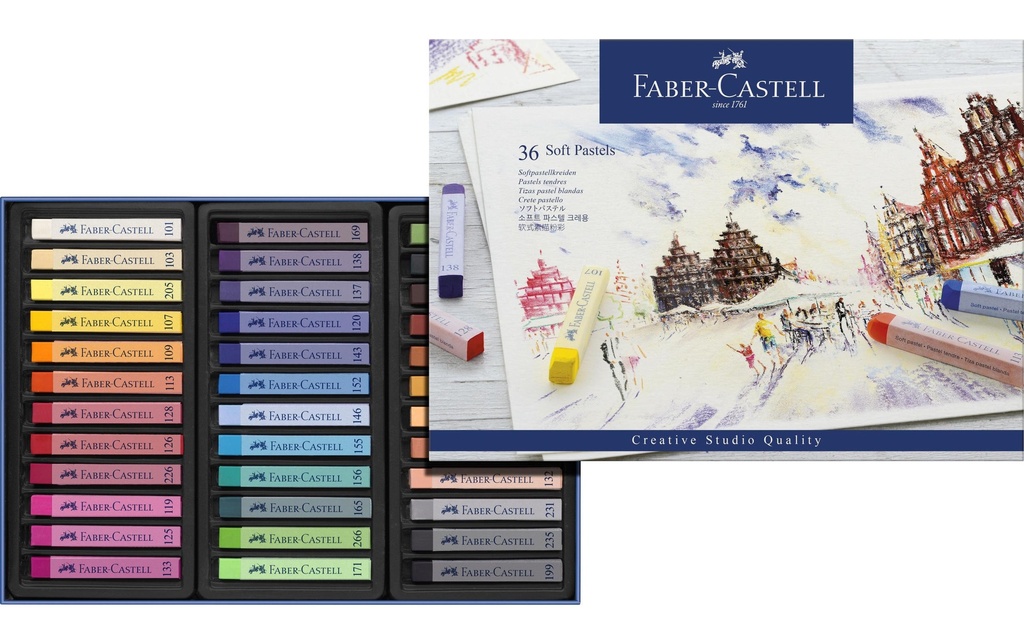 FABER-CASTELL Craie pastel-soft (36 pces)