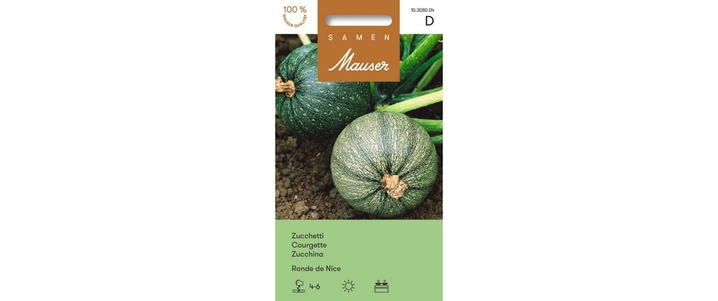 Samen Mauser Semence Courgettes Ronde de Nice