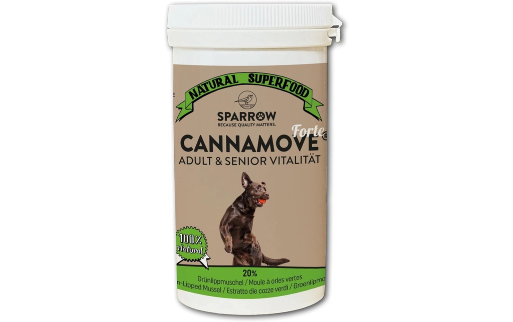 Sparrow Supplément alimentaire pour chiens CannaMove Forte, 100 g