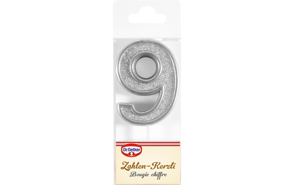 Dr.Oetker Bougie en forme de chiffre 9 1 Pièce/s