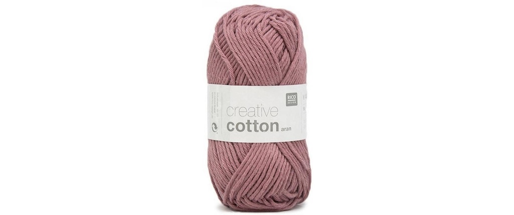 Rico Design Laine Creative Cotton Aran 50 g, baie fumée