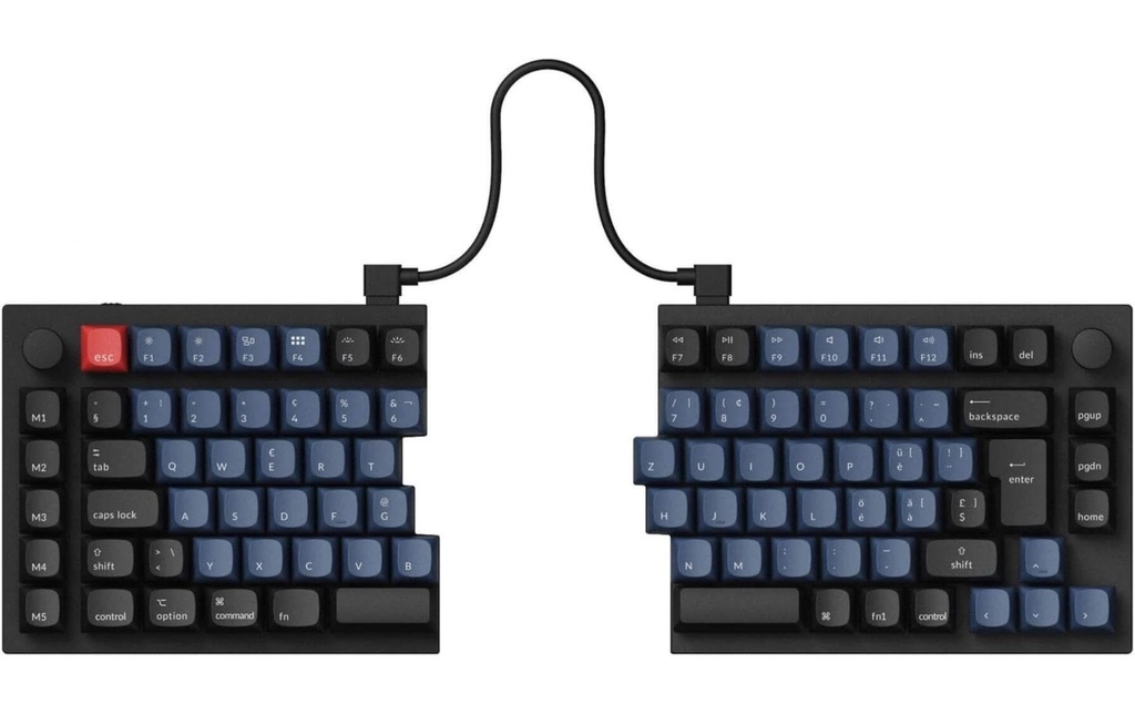 Keychron Clavier de gaming Q11 Noir QMK Marron Commutateur