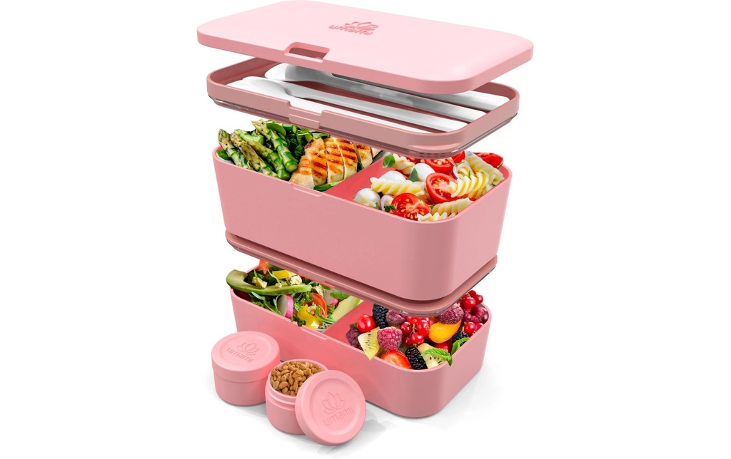 Umami Boîte casse-croûte Nestable L Coral Pink