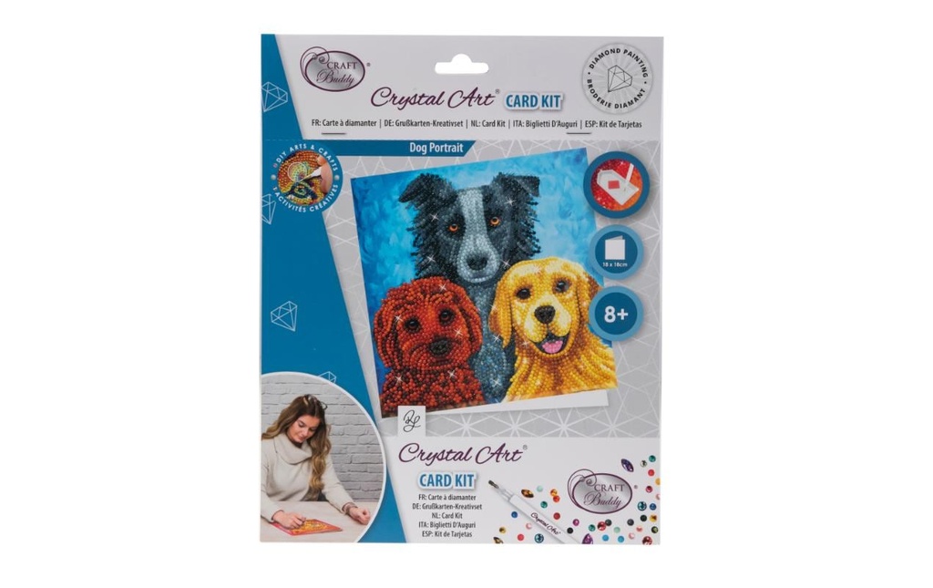 CRAFT Buddy Kits de bricolage Crystal Art Card Chiens