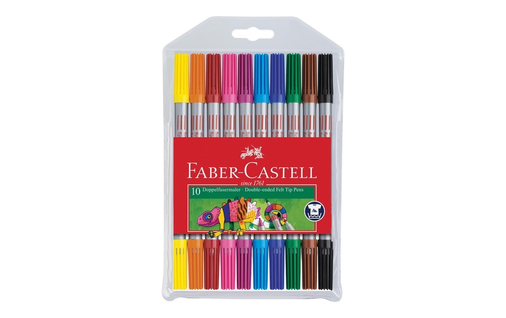 FABER-CASTELL Feutre double face étui à 10p. (10 pces)