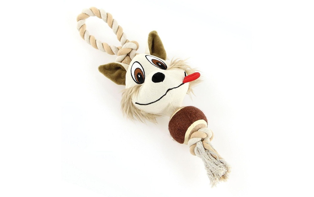 SwissPet Jouet pour chien Crazy-Fox, 40 cm, beige