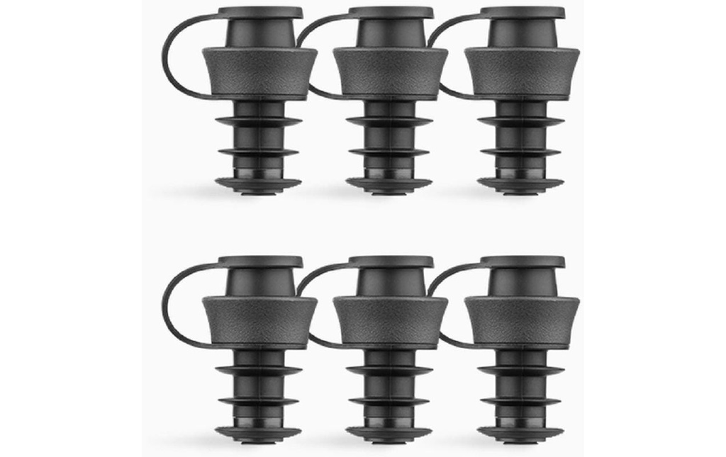 Coravin Bouchon à vis pour bouteilles de vin 6 Pièce/s, Noir